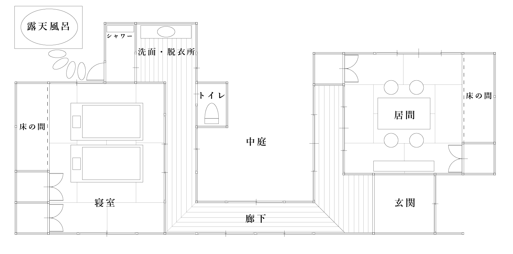 雪行廊間取り