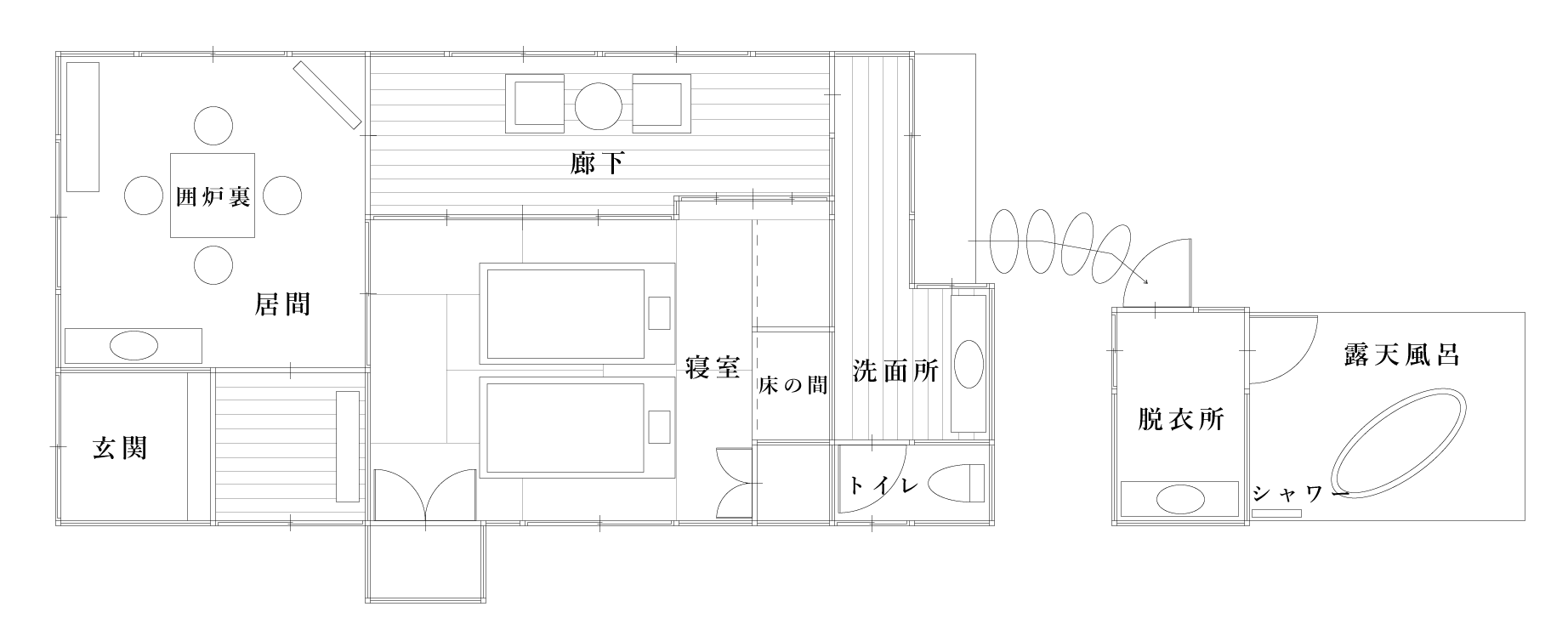 春隣庵間取り